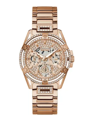 Rose Gold Crystal Queen Watch Guess
