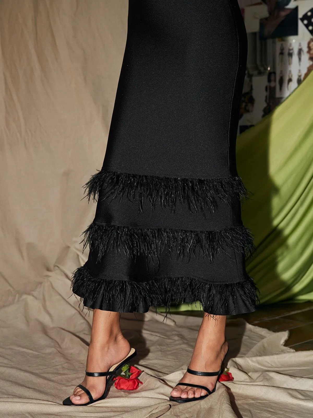 ROSE HEELS IN BLACK Gloria Lanvin