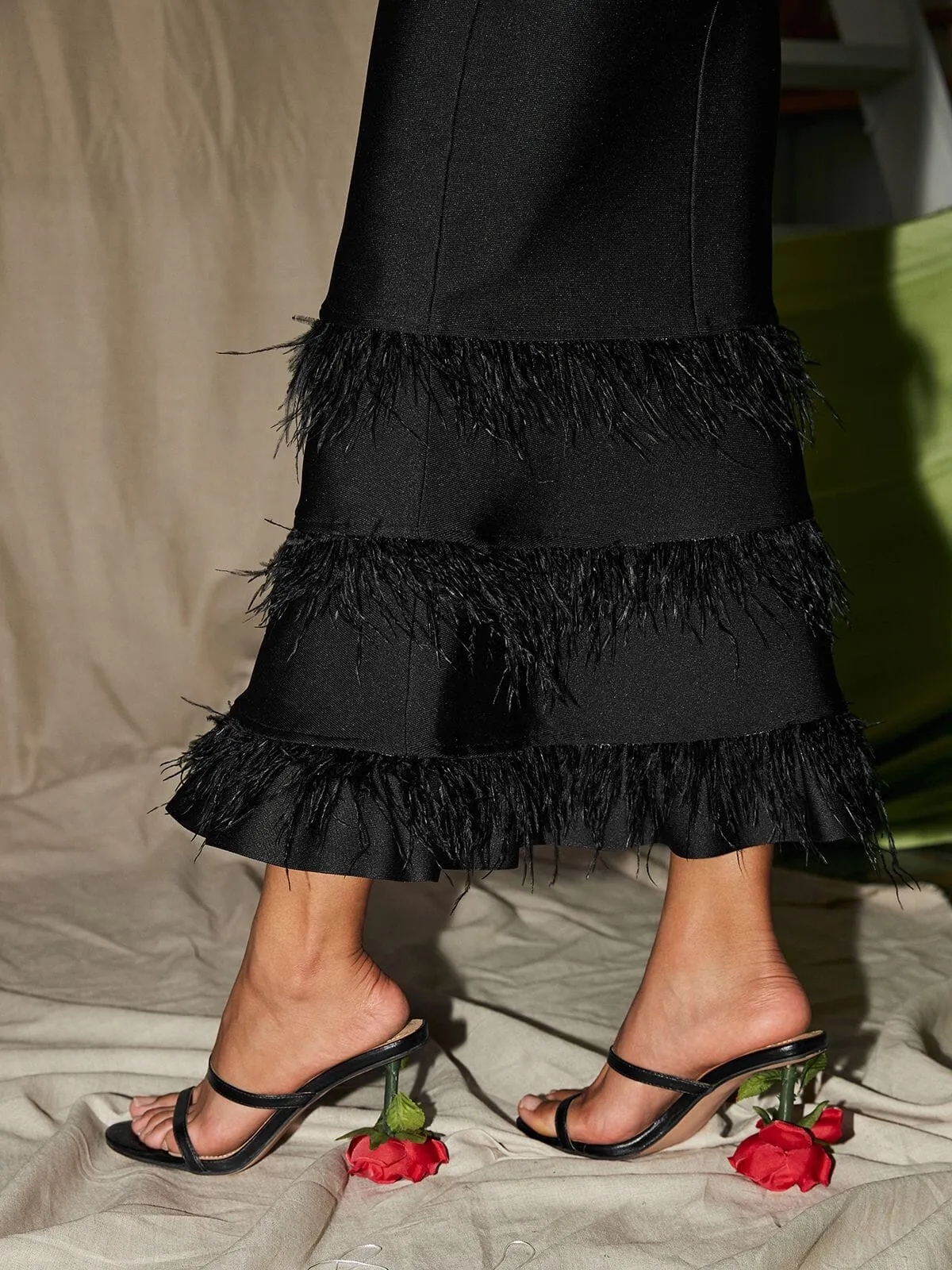 ROSE HEELS IN BLACK Gloria Lanvin