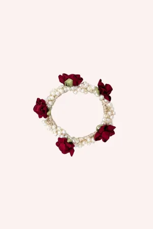 Roses and Pearls Scrunchie Annasui