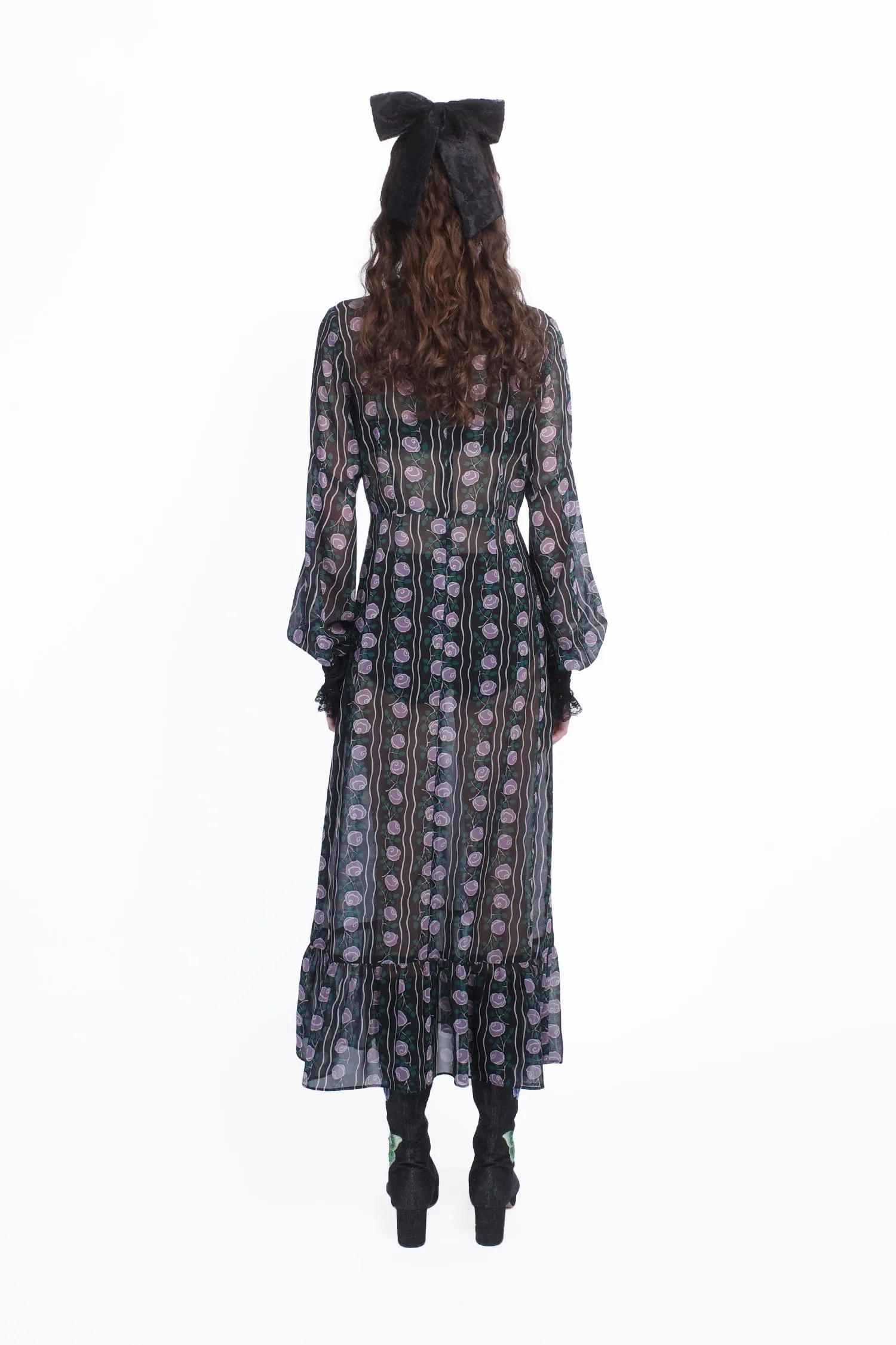 Rosetti Chiffon Victorian Bib Dress Annasui