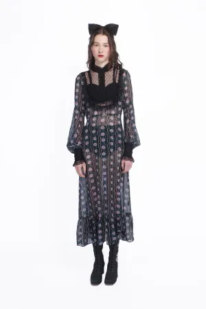 Rosetti Chiffon Victorian Bib Dress Annasui