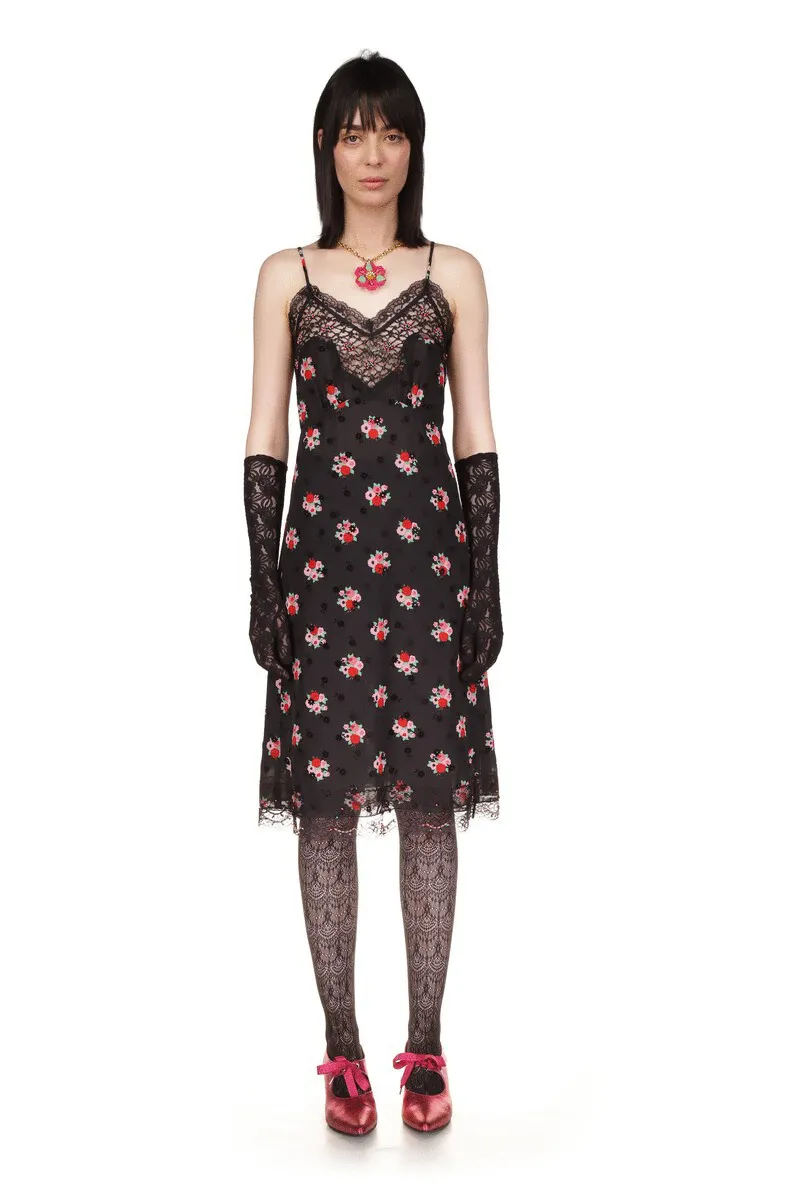 Rosie Posie Slip Dress Annasui