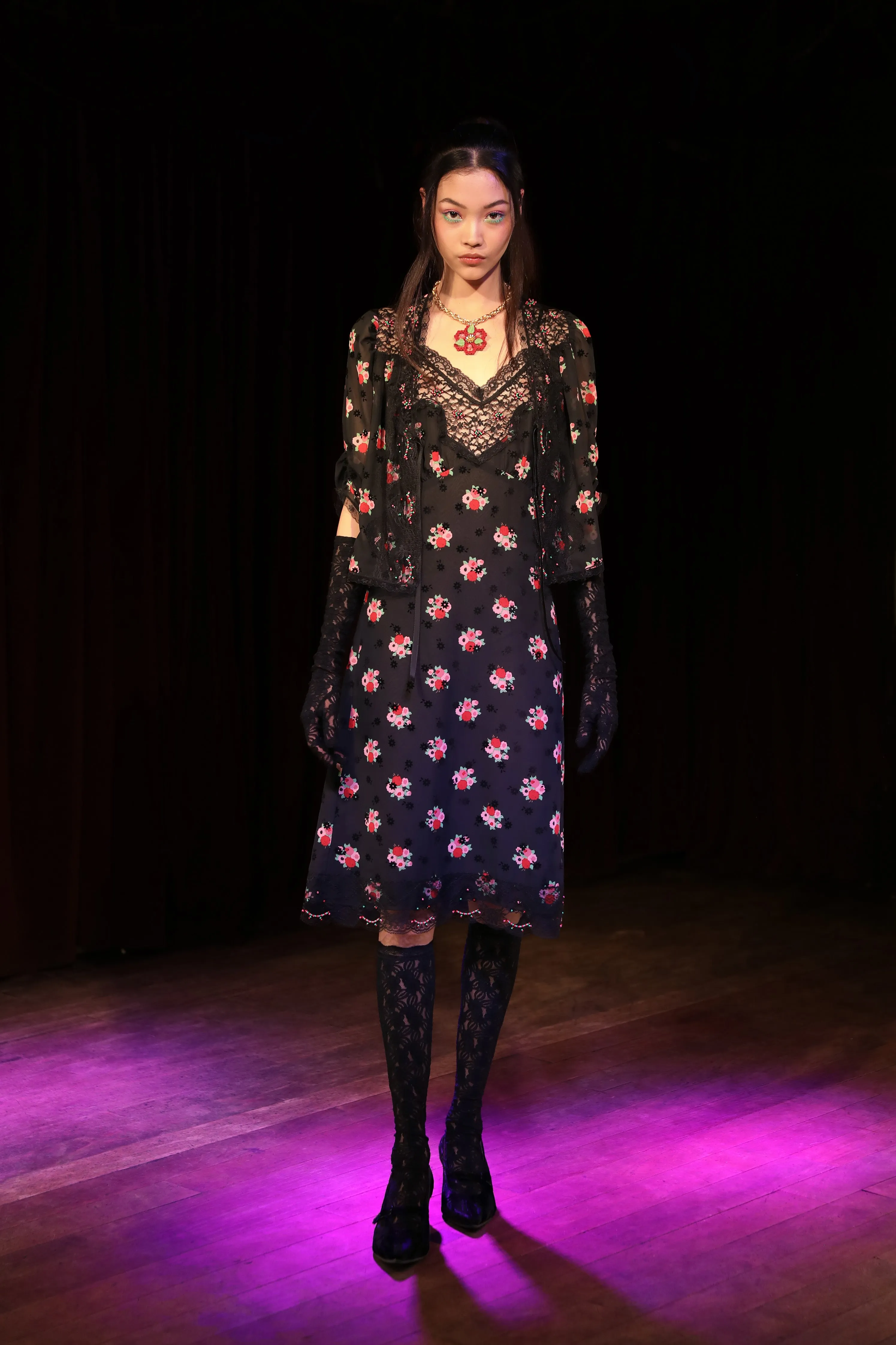 Rosie Posie Slip Dress Annasui