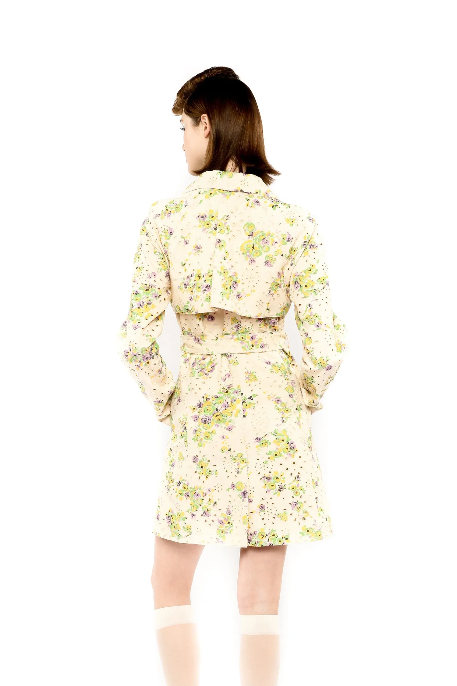 Rosies Posies Eyelet Trench Coat Annasui