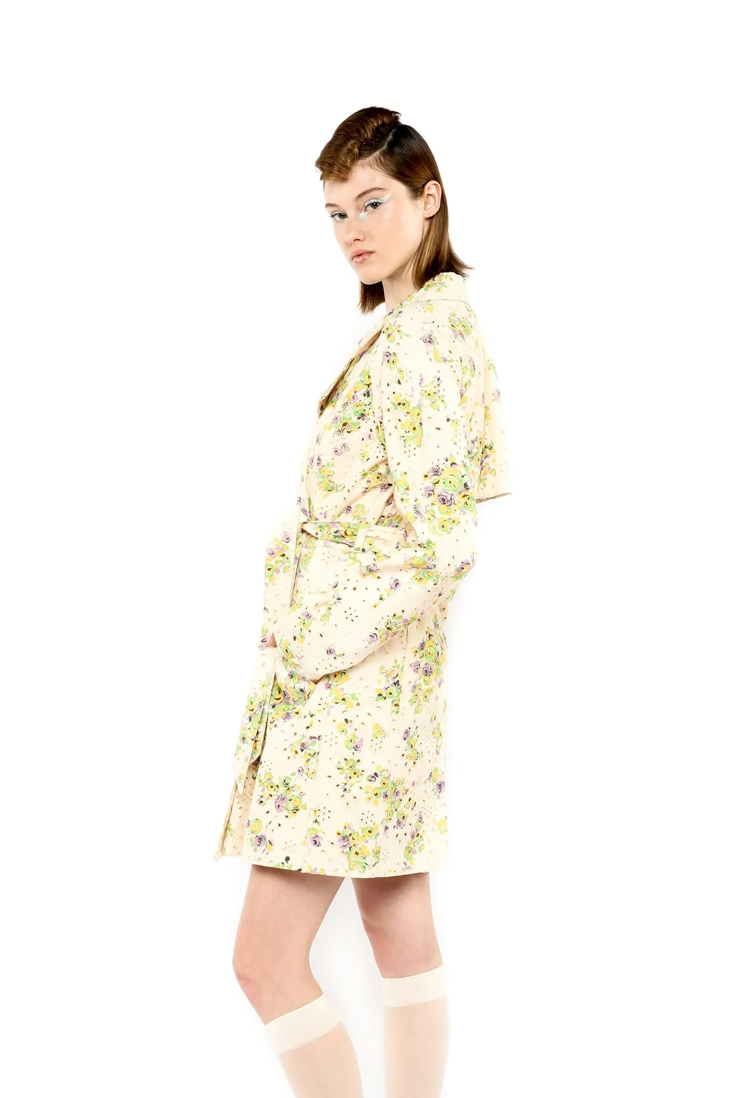 Rosies Posies Eyelet Trench Coat Annasui