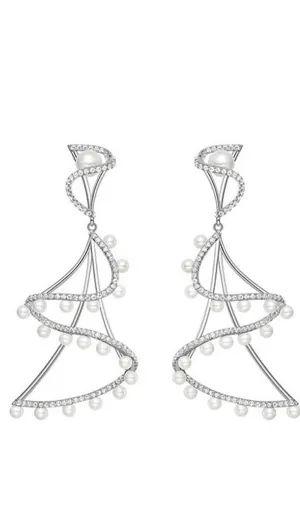 ROTATING BALLET PEARL EARRINGS Gloria Lanvin