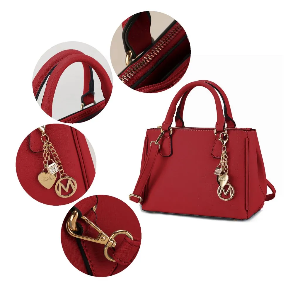 Ruth Vegan Leather Womens Satchel Bag with Wallet  2 pieces