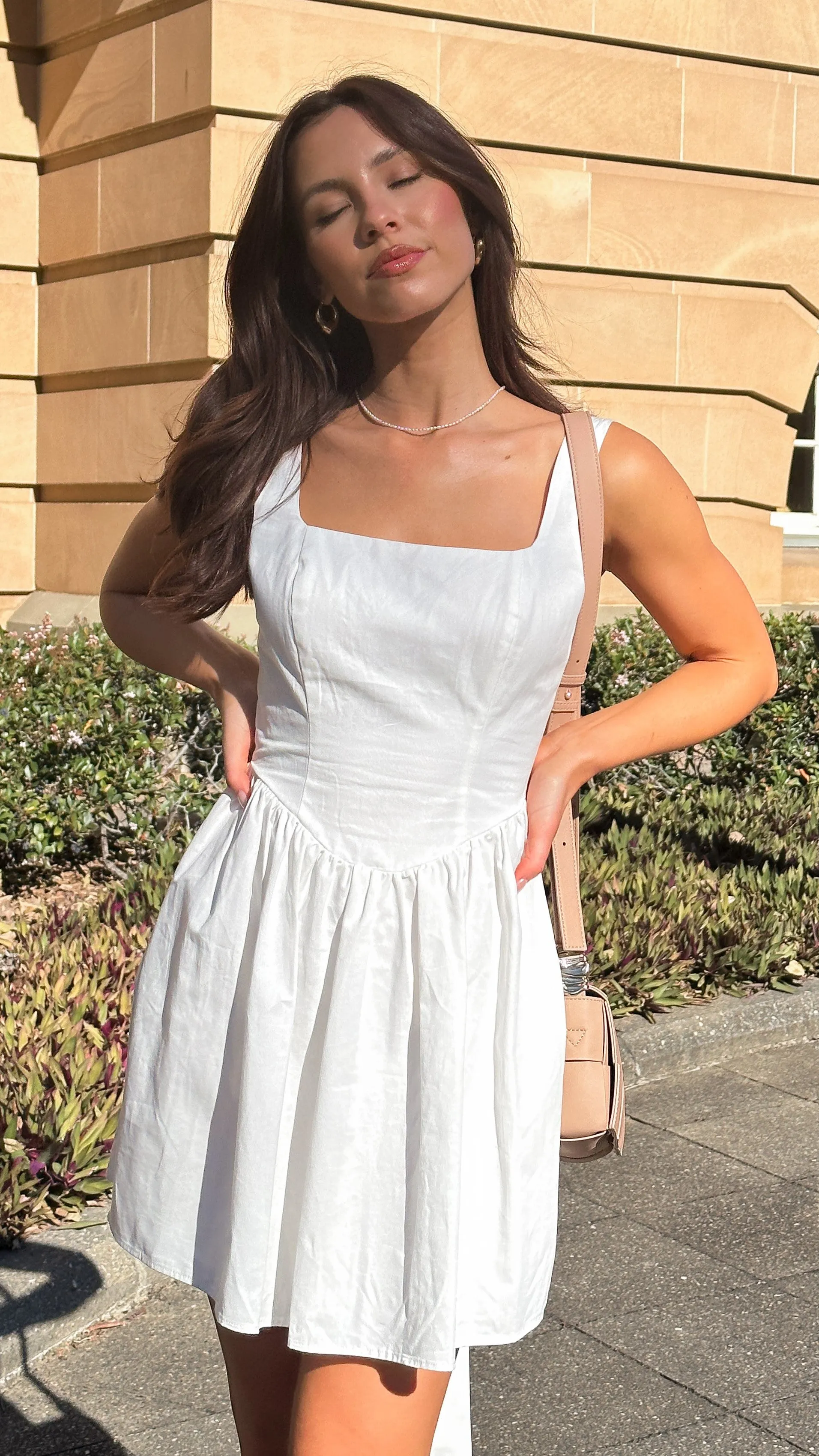 Sadzi Mini Dress - White Billy J