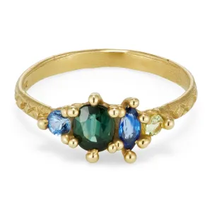 Sapphire Harlequin Ring