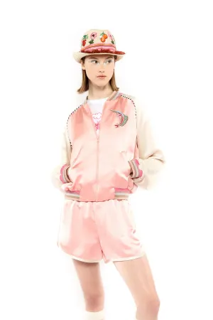 Satin Embroidered Souvenir Jacket Annasui