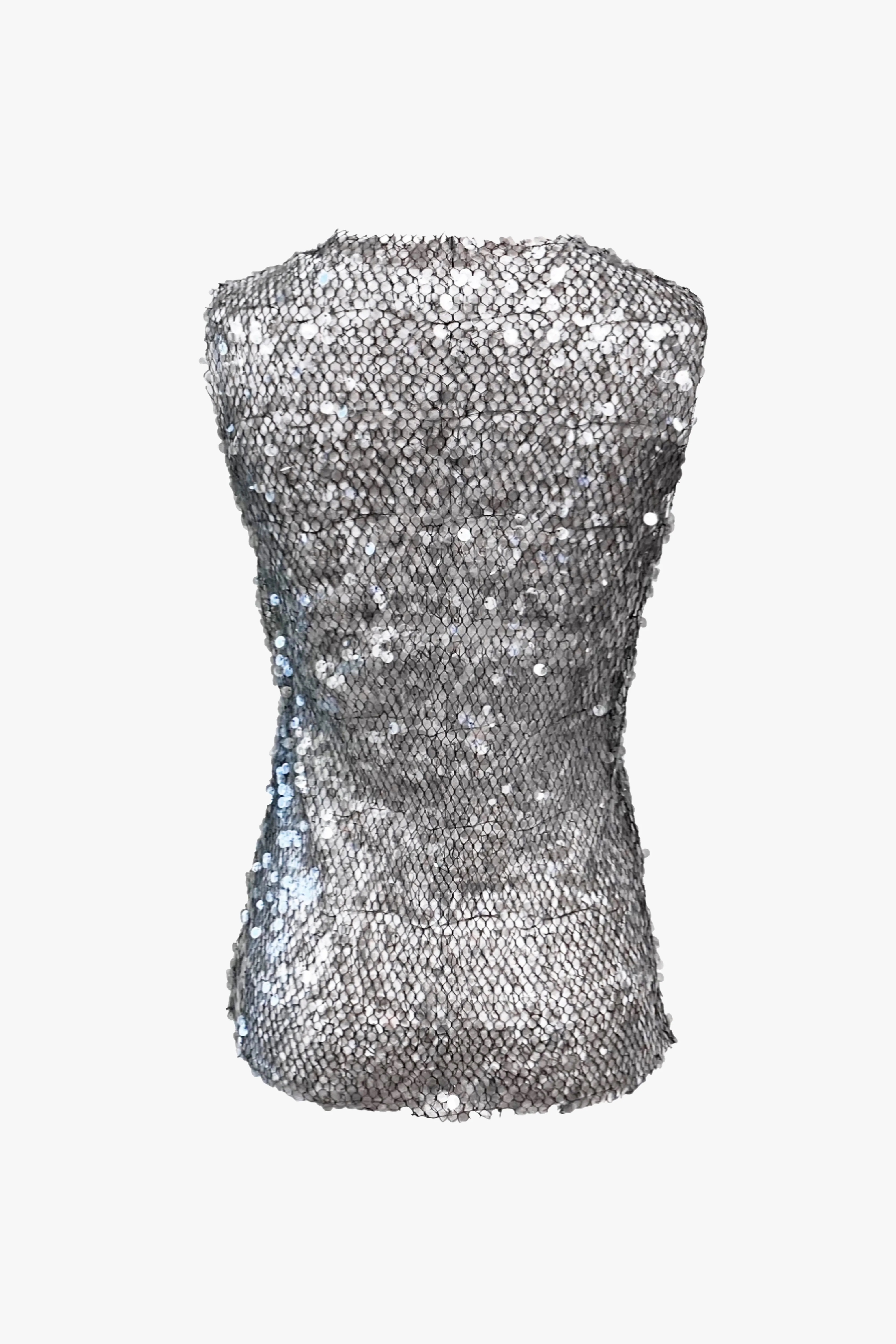Sea Nymph Sequins Sleeveless Top Annasui
