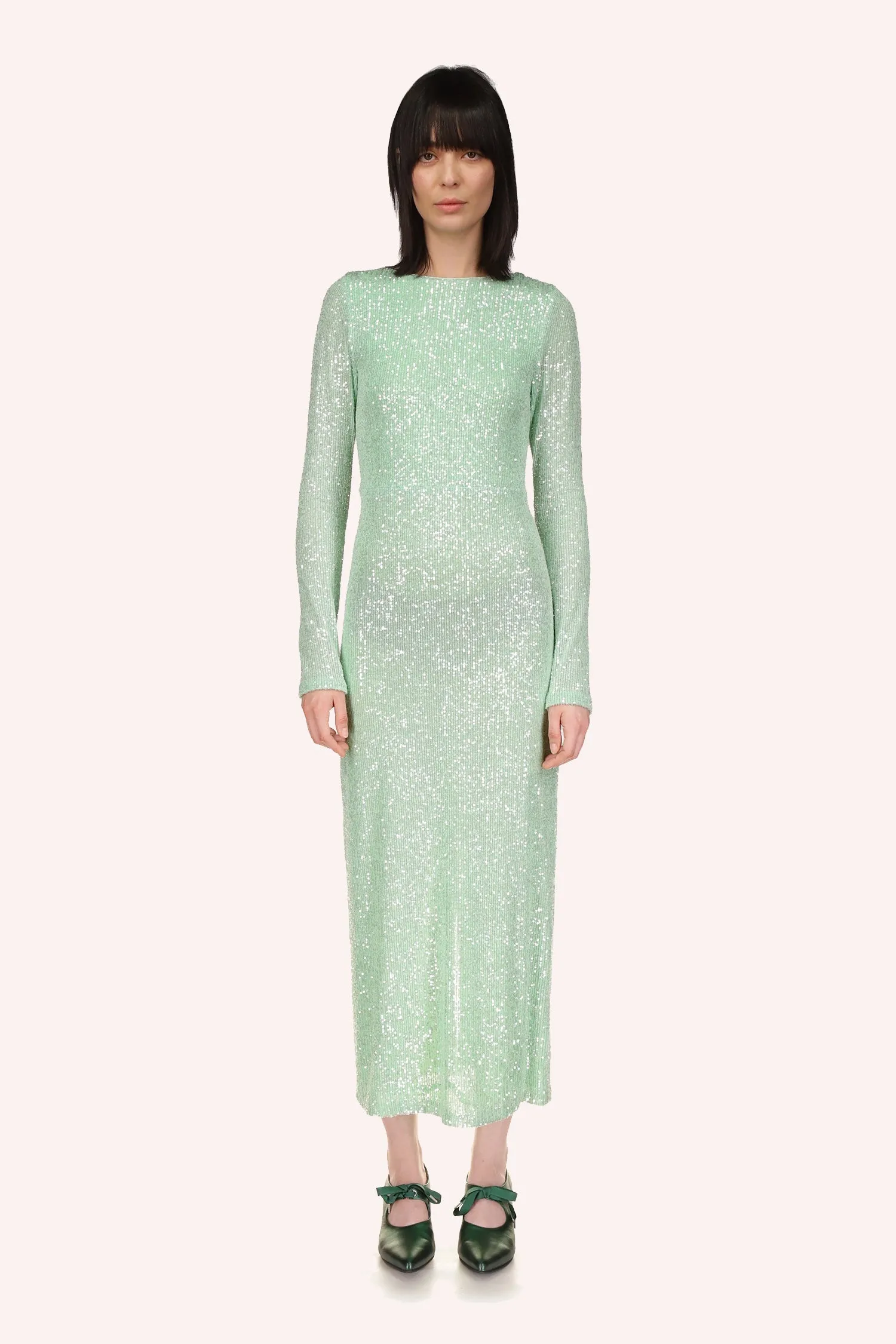 Sequin Mesh Dress Annasui