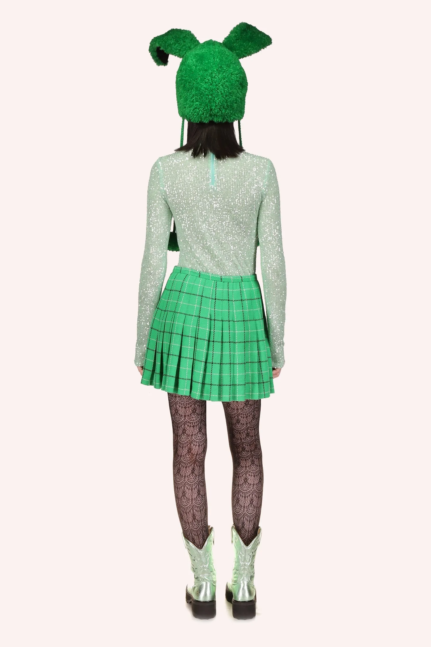 Sequin Mesh Turtleneck Annasui