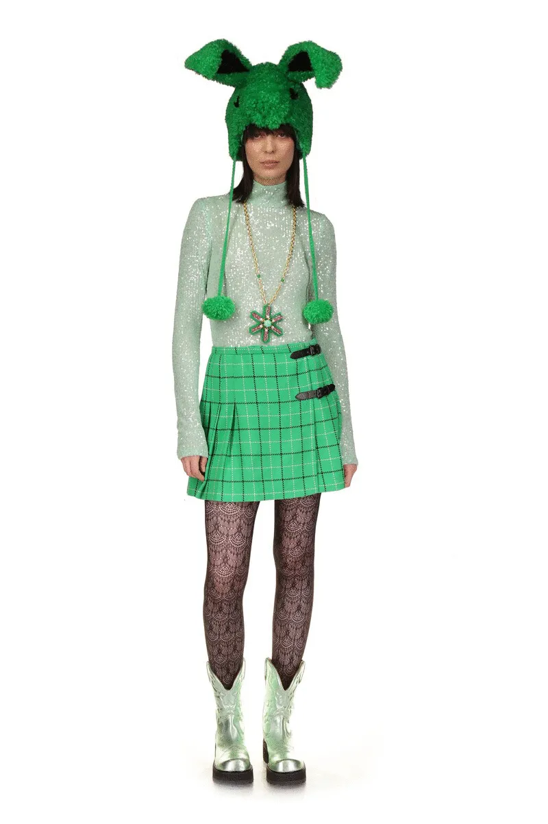 Sequin Mesh Turtleneck Annasui