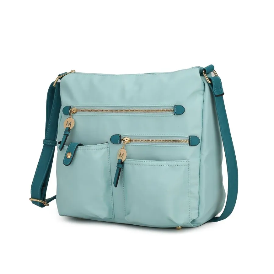 Serena Color-Block Nylon Womens Shoulder Bag