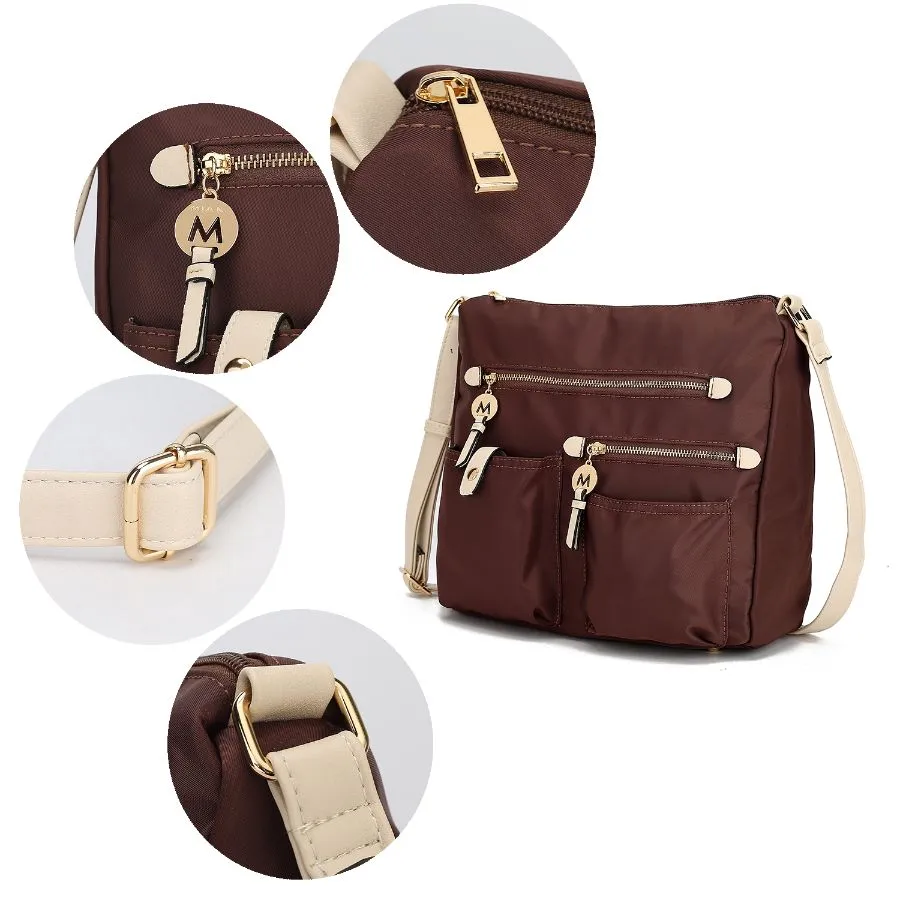 Serena Color-Block Nylon Womens Shoulder Bag