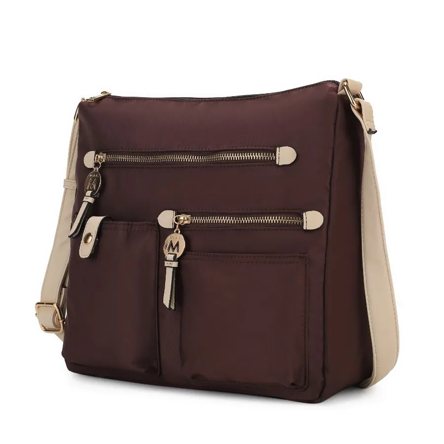 Serena Color-Block Nylon Womens Shoulder Bag