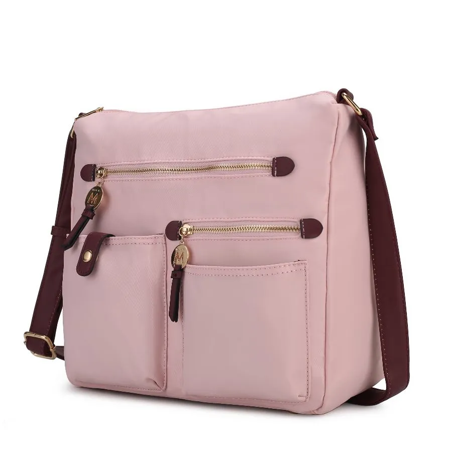 Serena Color-Block Nylon Womens Shoulder Bag