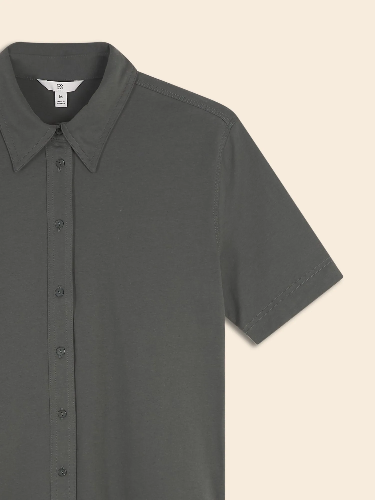 Silky Cotton Button-Down Shirt Banana Republic