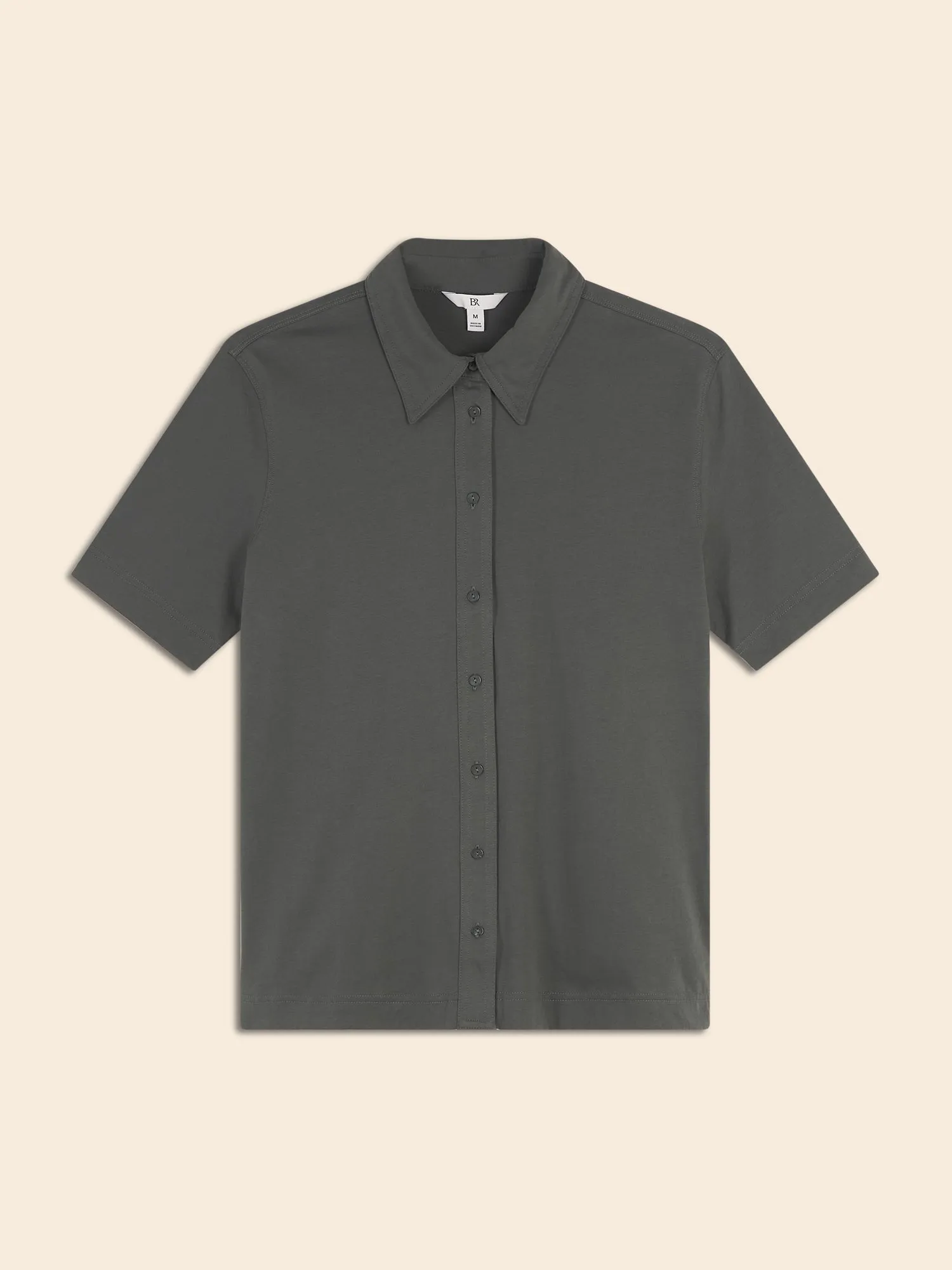Silky Cotton Button-Down Shirt Banana Republic