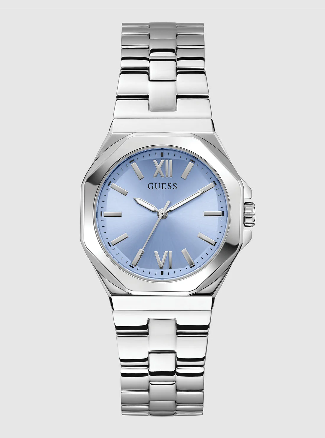 Silver Blue Dial Empress Watch Guess