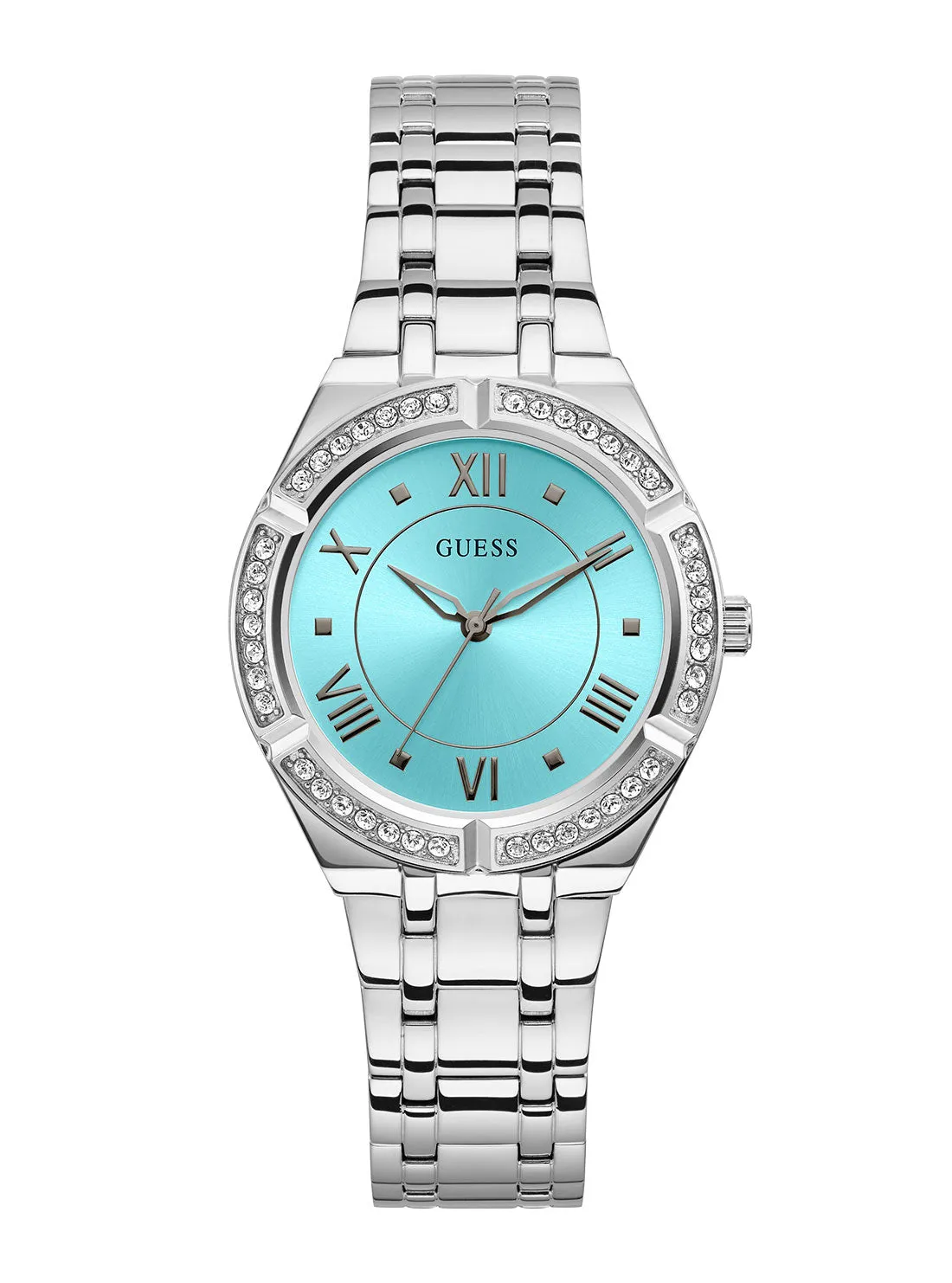 Silver Cosmo Aqua Crystal Watch Guess