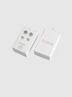Silver Crystal Stud 2 Piece Set Guess