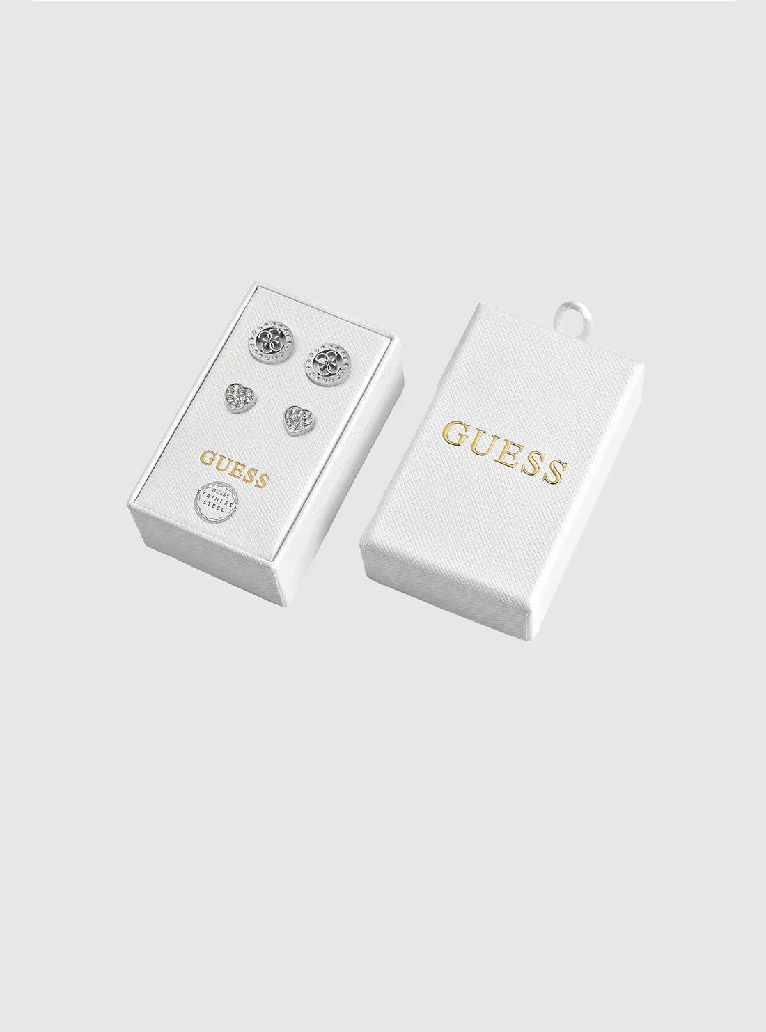 Silver Crystal Stud 2 Piece Set Guess