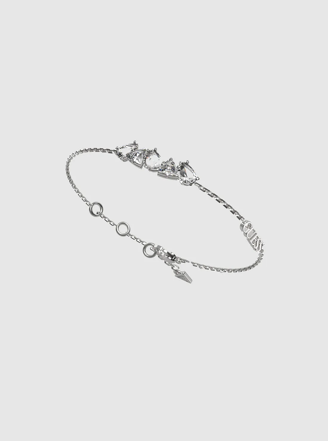 Silver Multi Crystal Bracelet Guess