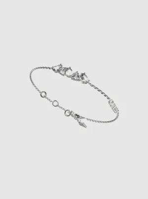 Silver Multi Crystal Bracelet Guess