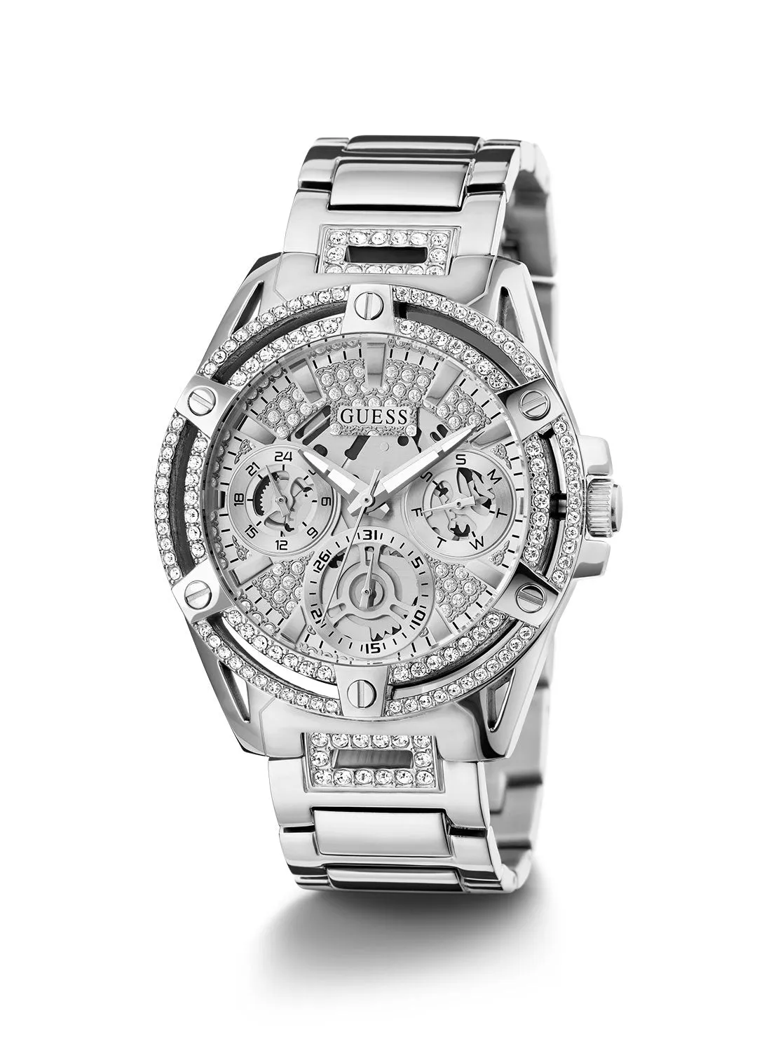 Silver Queen Crystal Watch Guess