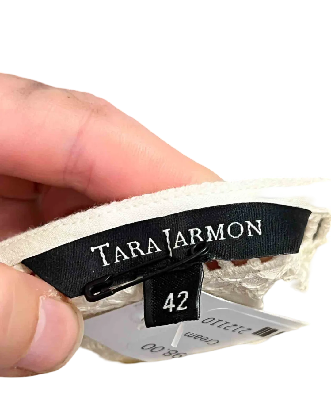 Size 42 (12) | Tara Jarmon Cream Broderie Midi Dress