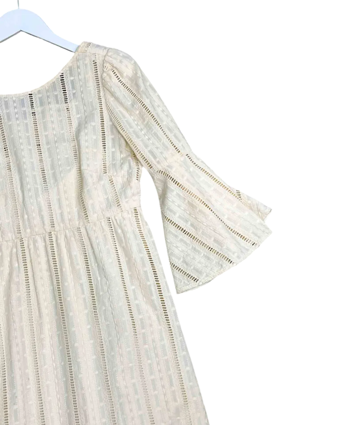 Size 42 (12) | Tara Jarmon Cream Broderie Midi Dress