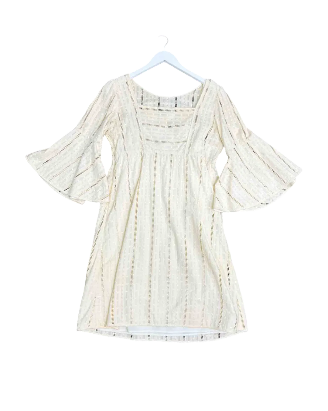 Size 42 (12) | Tara Jarmon Cream Broderie Midi Dress