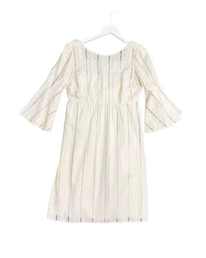 Size 42 (12) | Tara Jarmon Cream Broderie Midi Dress