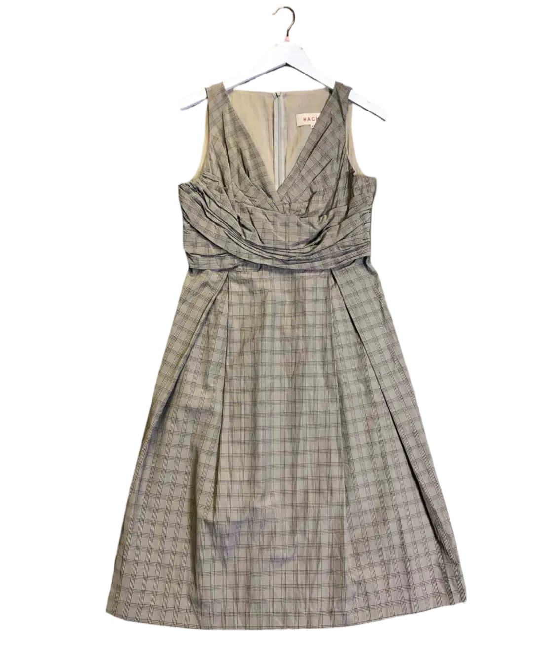 Size 44 (M) | Hache Grey Check Midi Dress