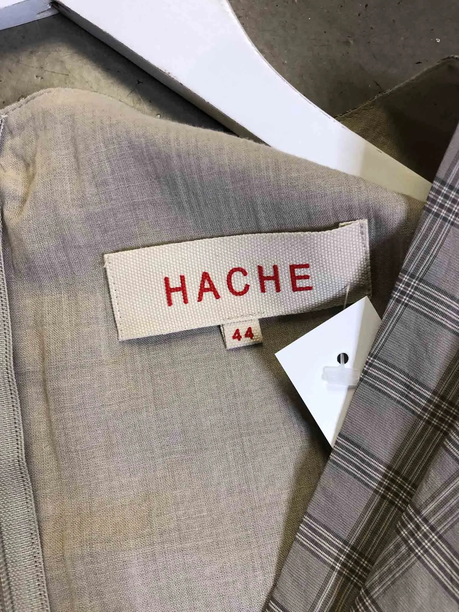Size 44 (M) | Hache Grey Check Midi Dress