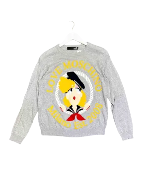 Size M | Love Moschino Printed Jumper