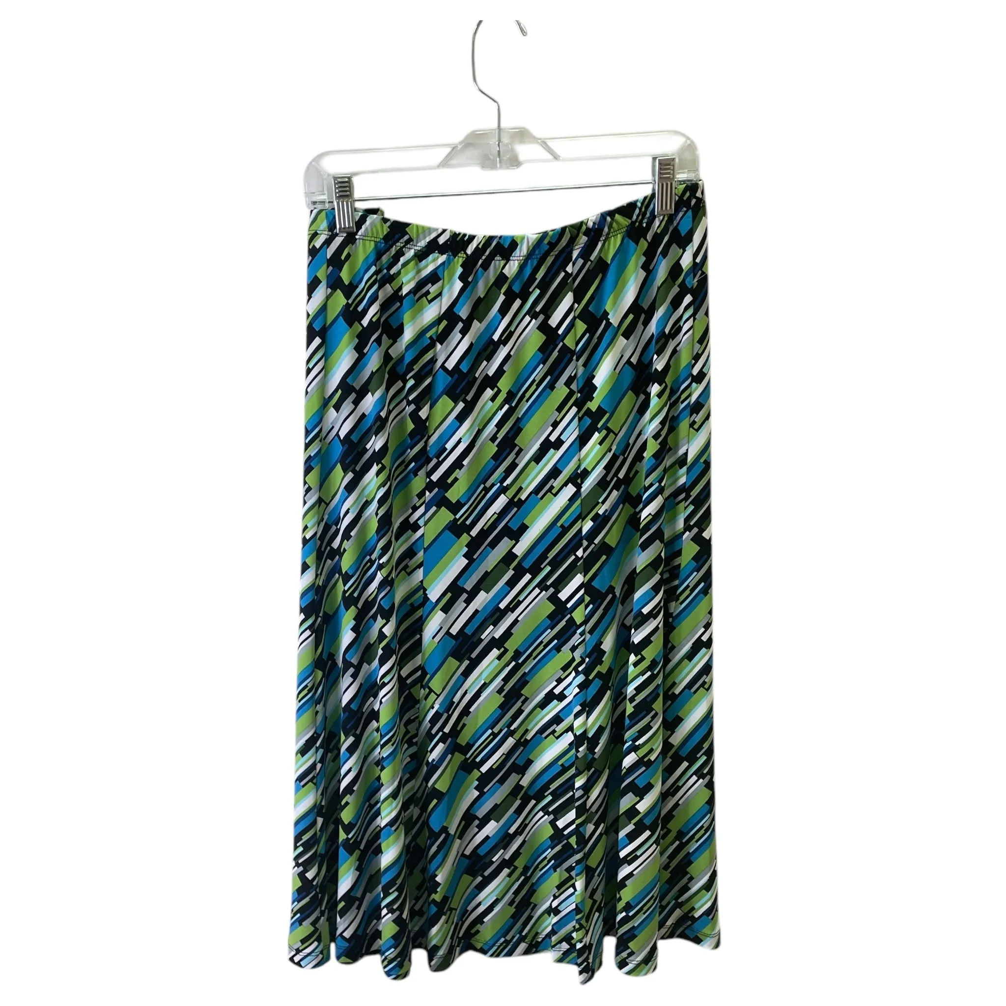 Skirt Maxi By Jm Collections In Blue & Green, Size:Xl