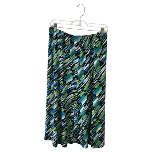Skirt Maxi By Jm Collections In Blue & Green, Size:Xl