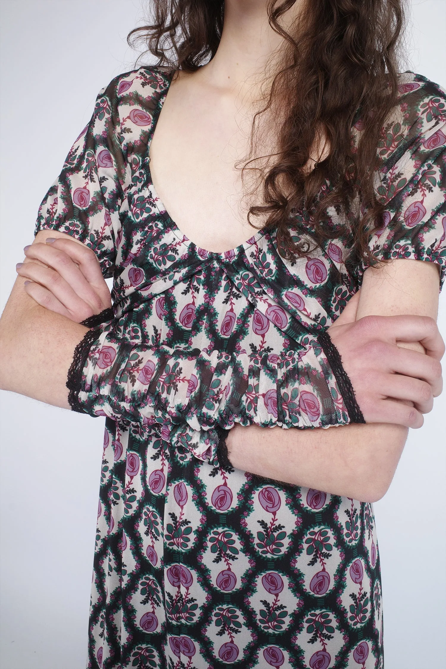 Sleeping Beauty Mesh Bow Dress Annasui