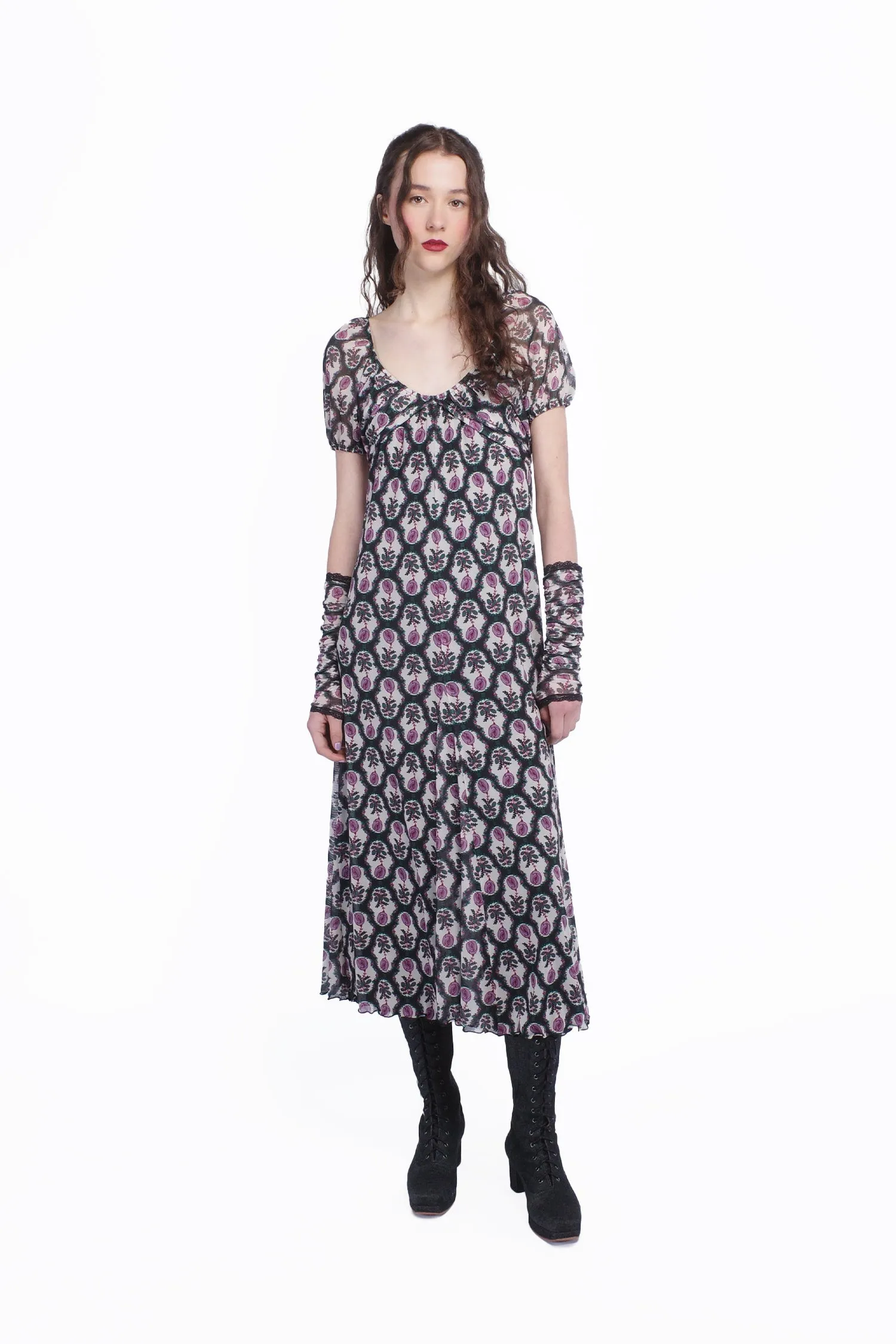 Sleeping Beauty Mesh Bow Dress Annasui