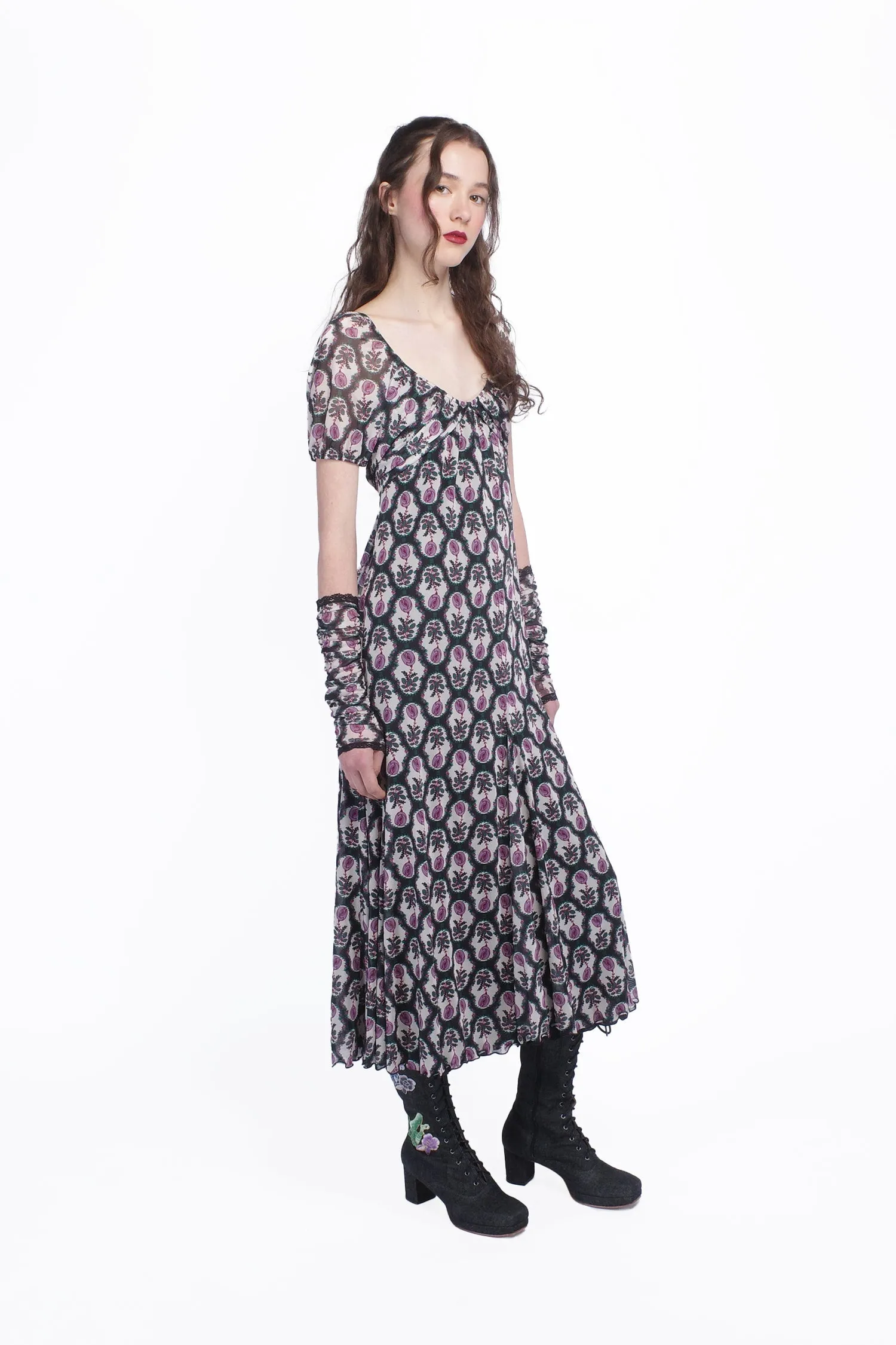 Sleeping Beauty Mesh Bow Dress Annasui