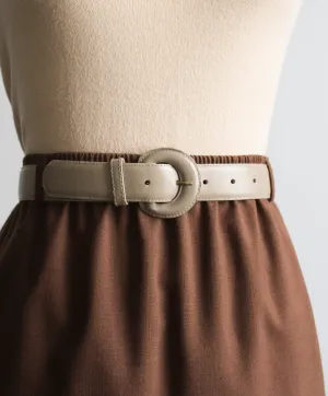 soft taupe leather belt 1919 Vintage