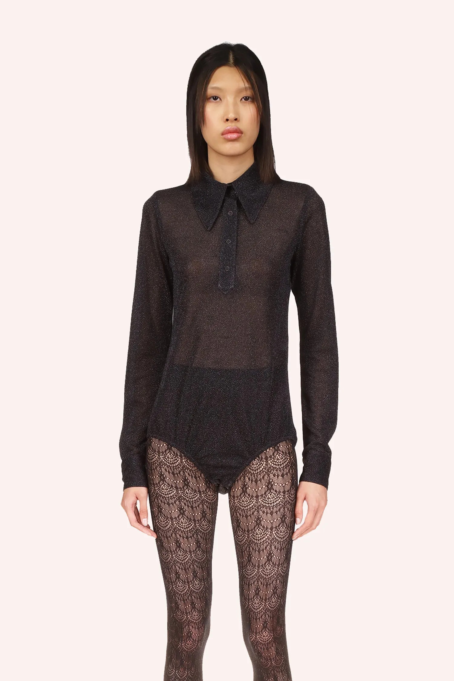 Sparkling Mesh Bodysuit Annasui