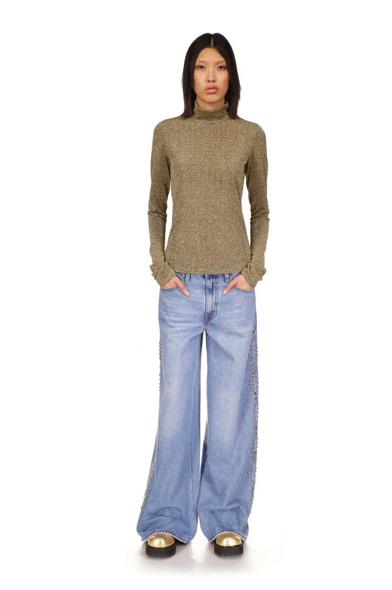 Sparkling Mesh Turtleneck Annasui