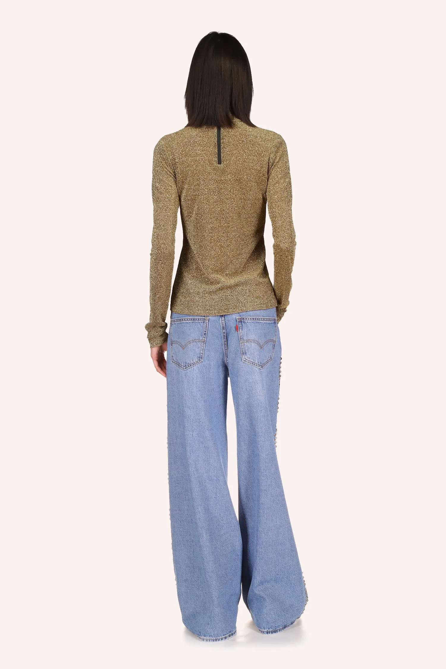 Sparkling Mesh Turtleneck Annasui
