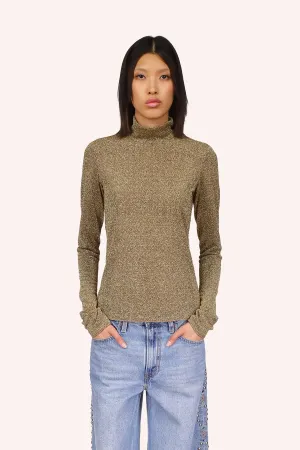 Sparkling Mesh Turtleneck Annasui