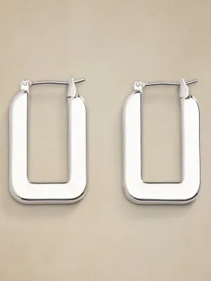 Squared Hoop Earrings Banana Republic